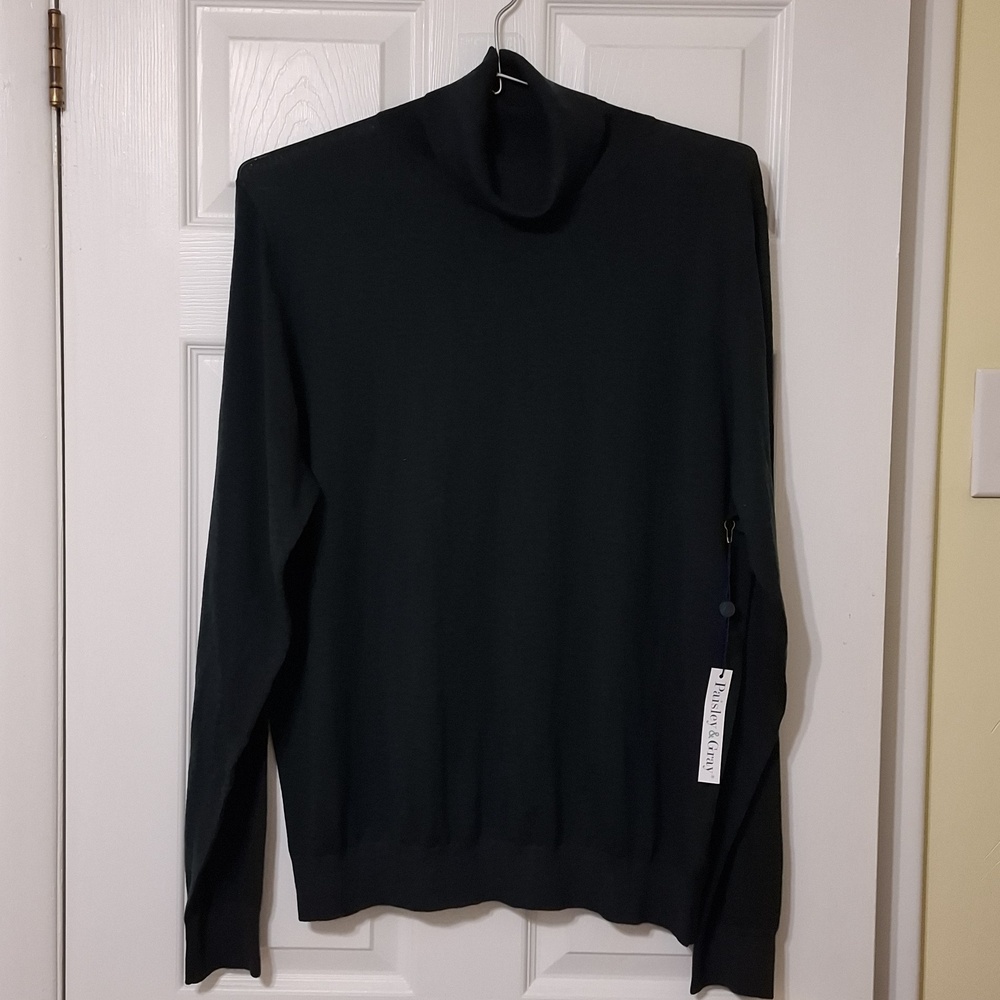 Paisley & Gray sz XL, NWT, deep green, turtleneck sweater